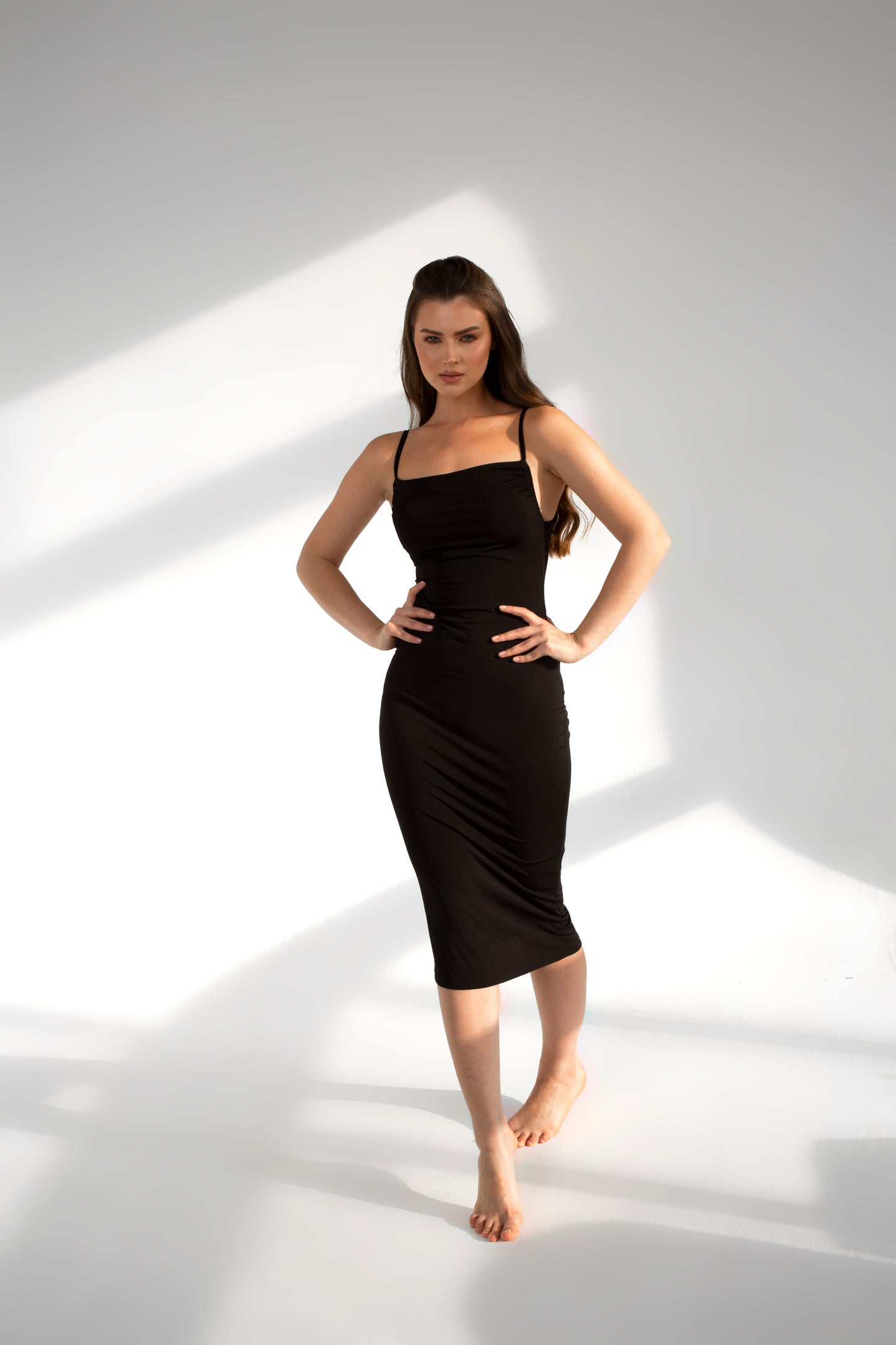 Black Collar Knitted Dress