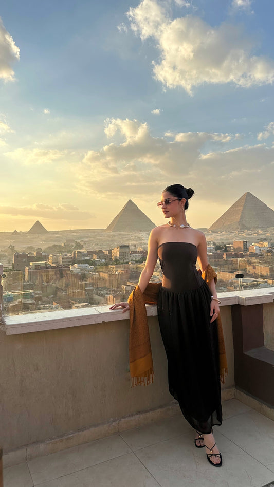 Brown Damson Maxi Dress