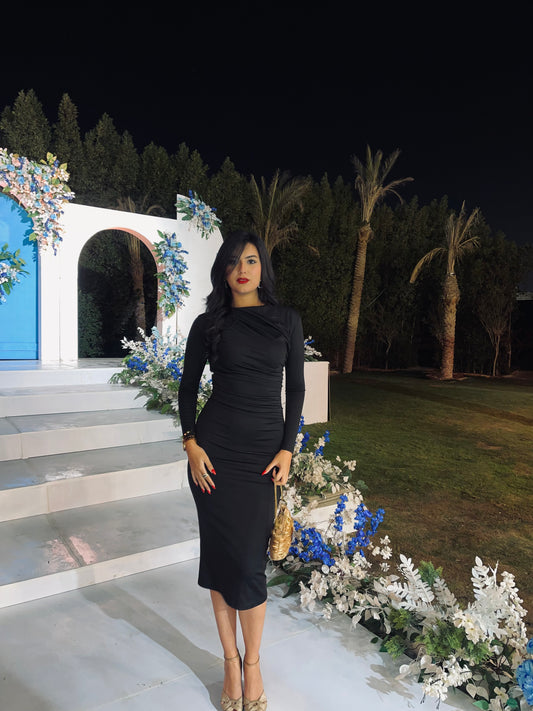 Black  SCUBA FABRIC DRESS