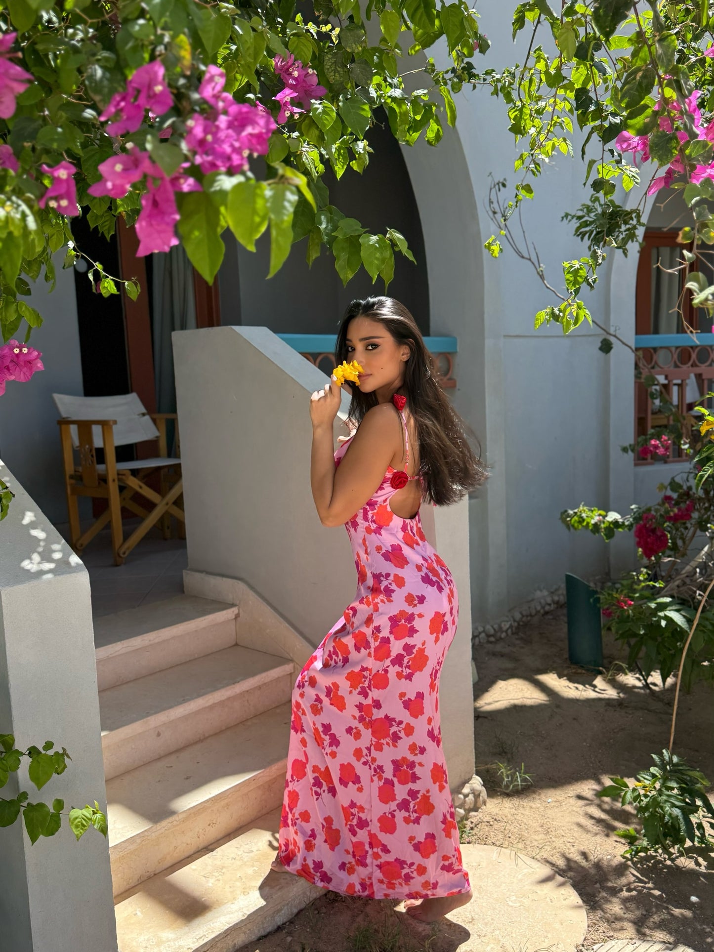 Pink Margot Floral Patterned Dress
