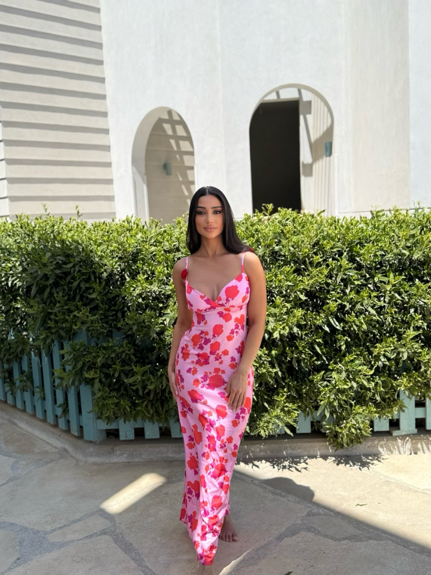 Pink Margot Floral Patterned Dress