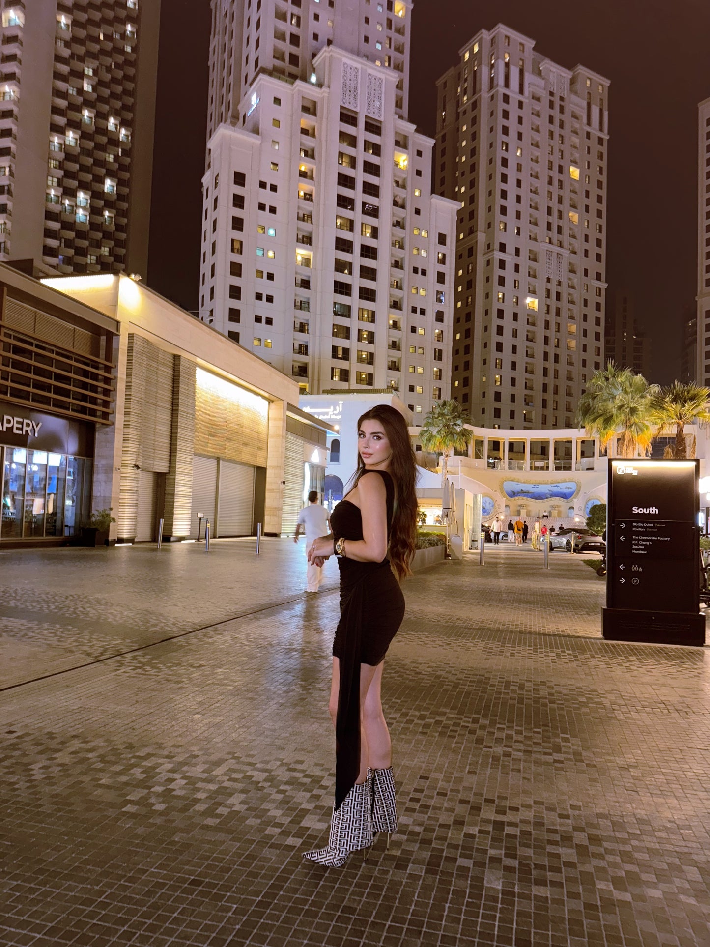 black Rose Detail Dress