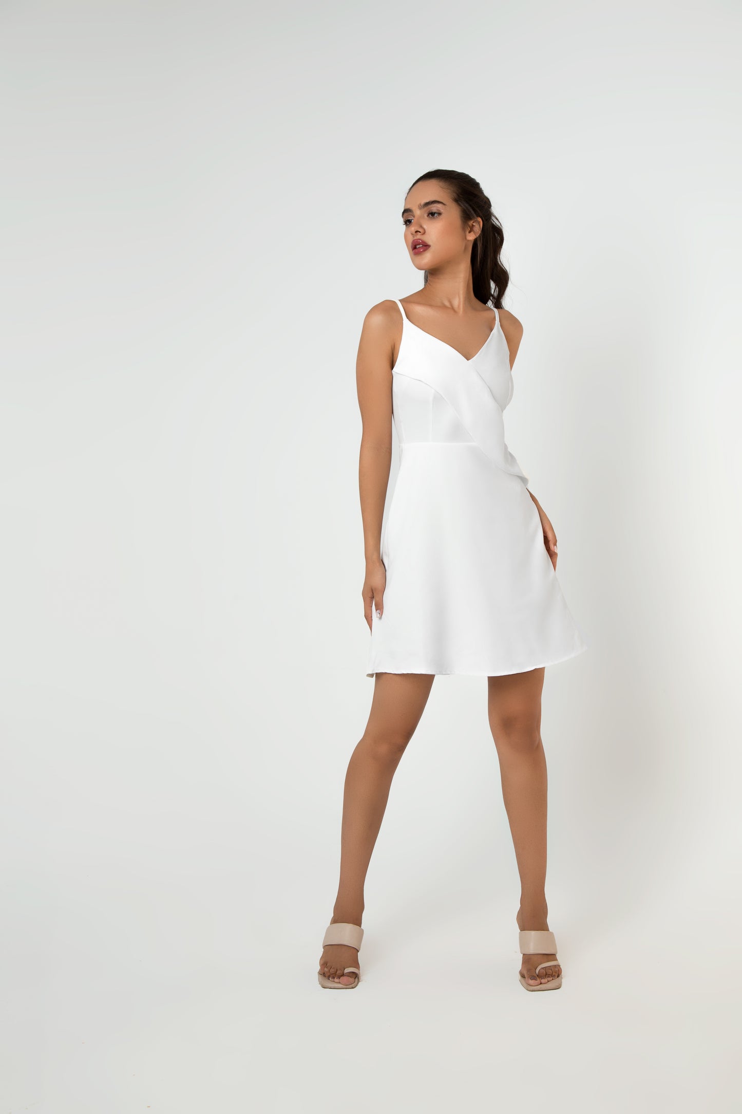 White Ruffle Dress