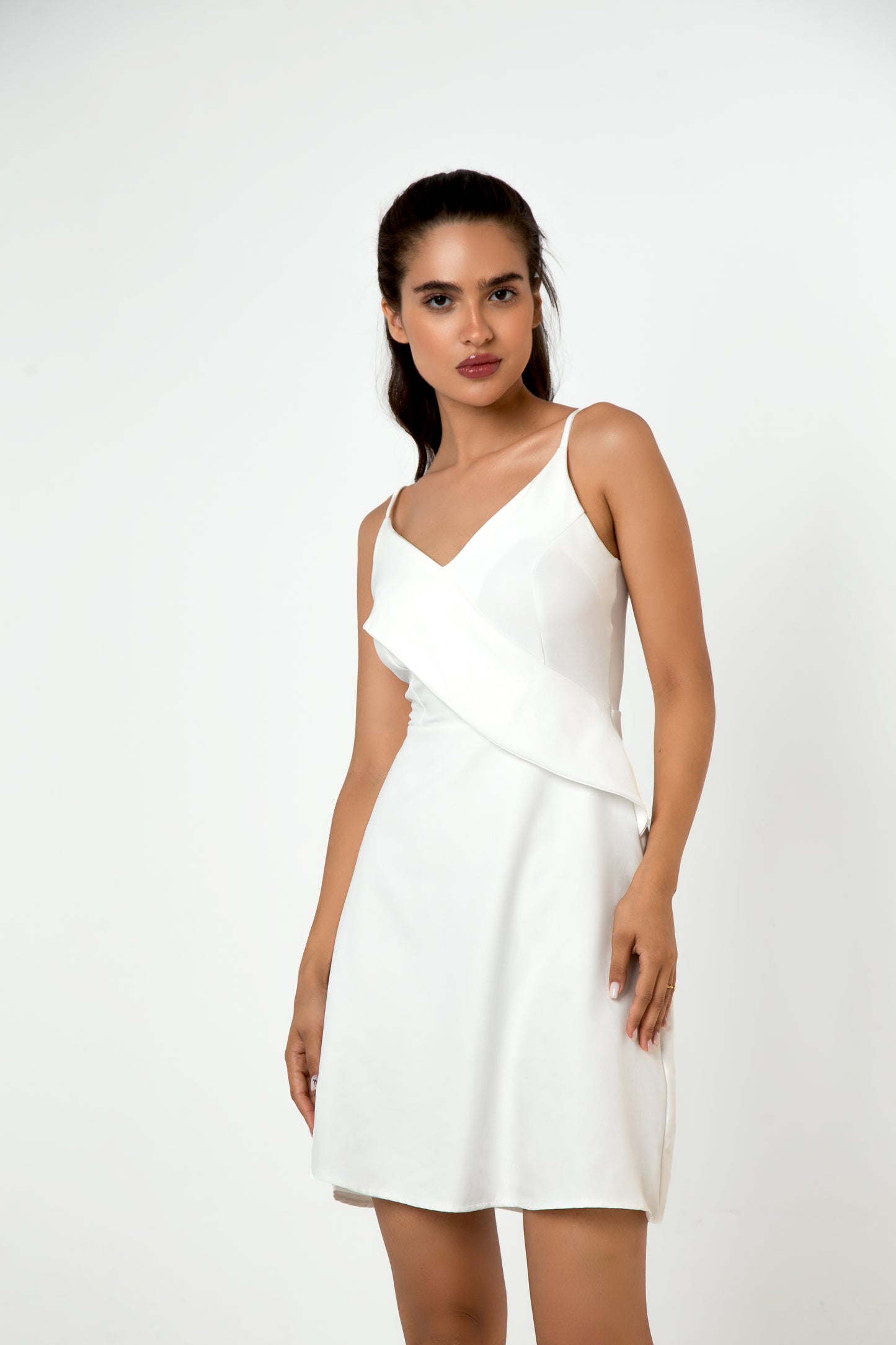White Ruffle Dress