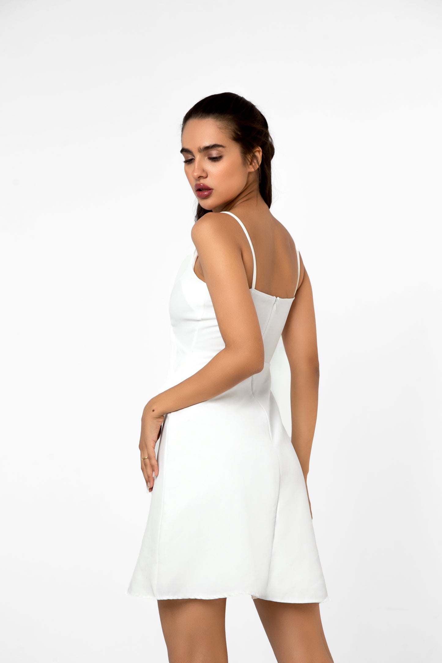 White Ruffle Dress