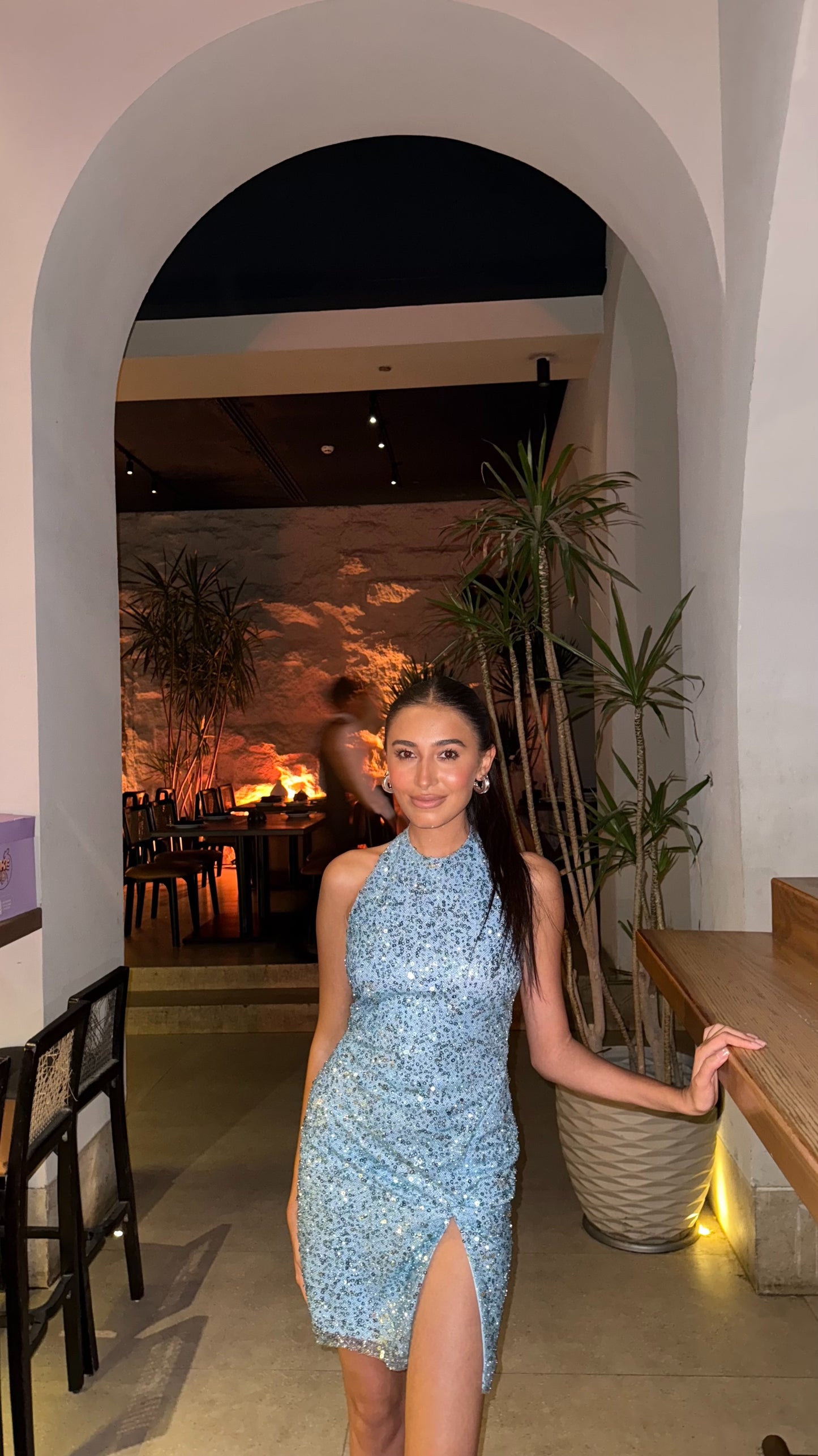 Blue Nateba Mini Dress