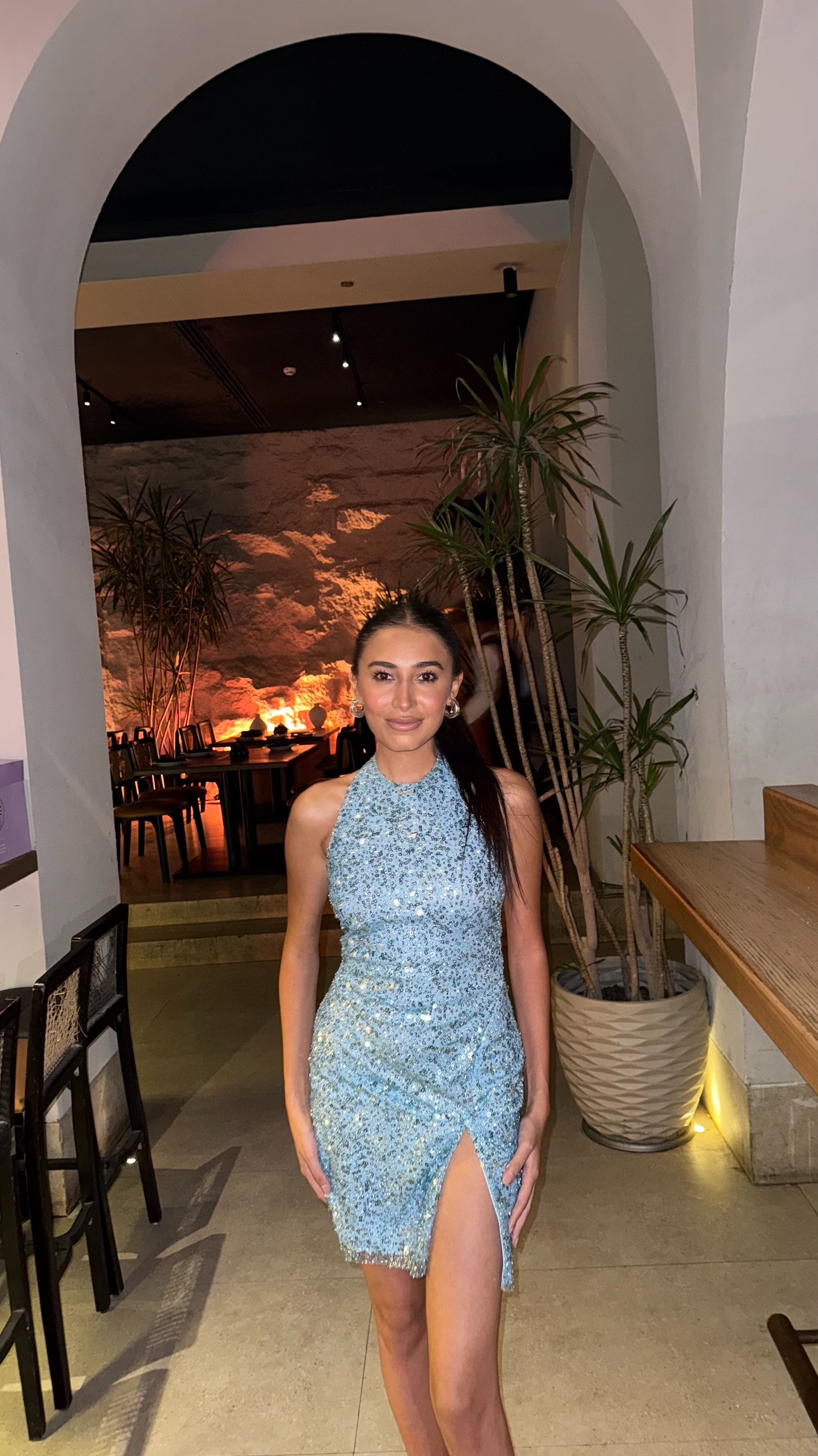 Blue Nateba Mini Dress