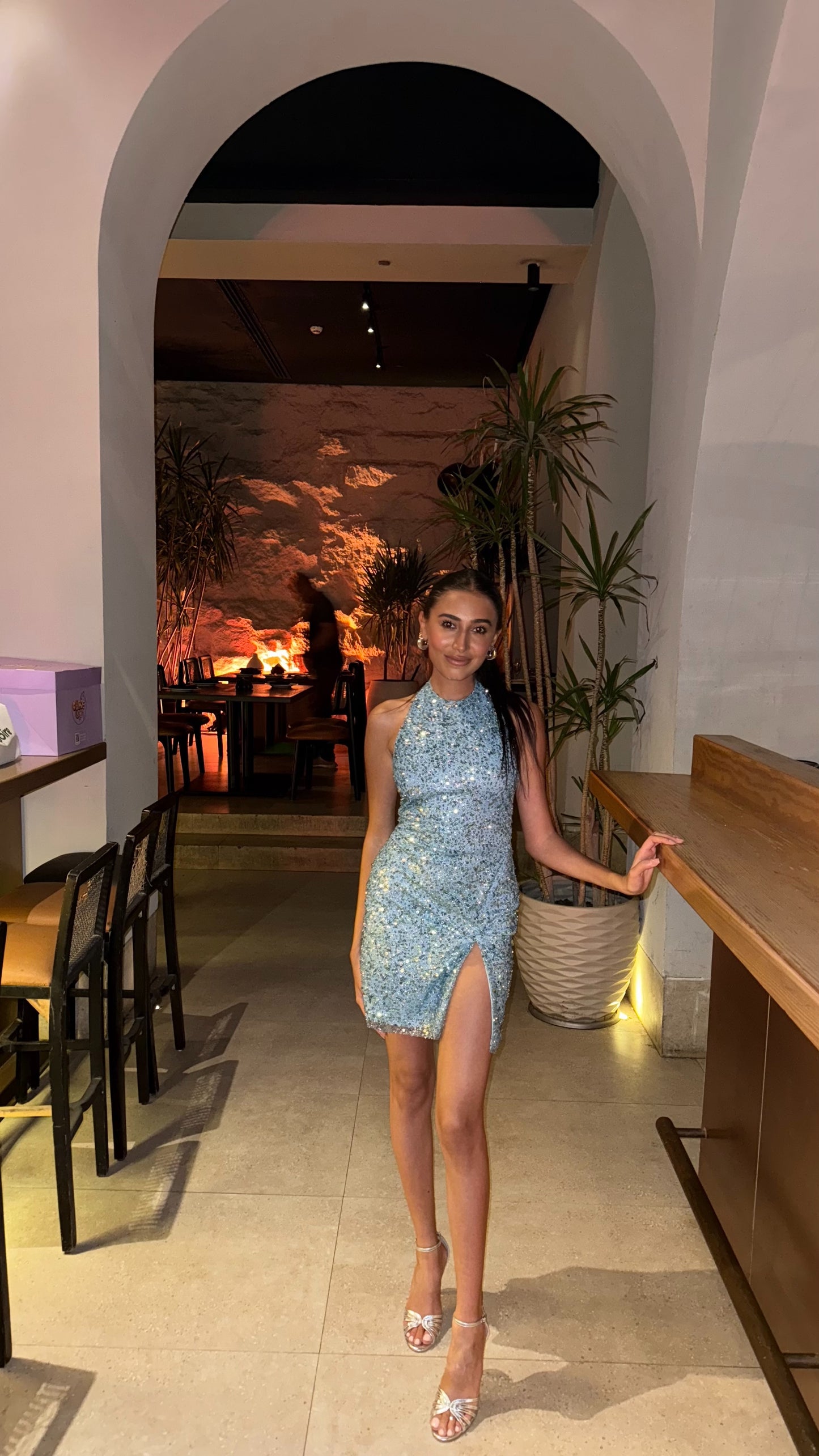 Blue Nateba Mini Dress