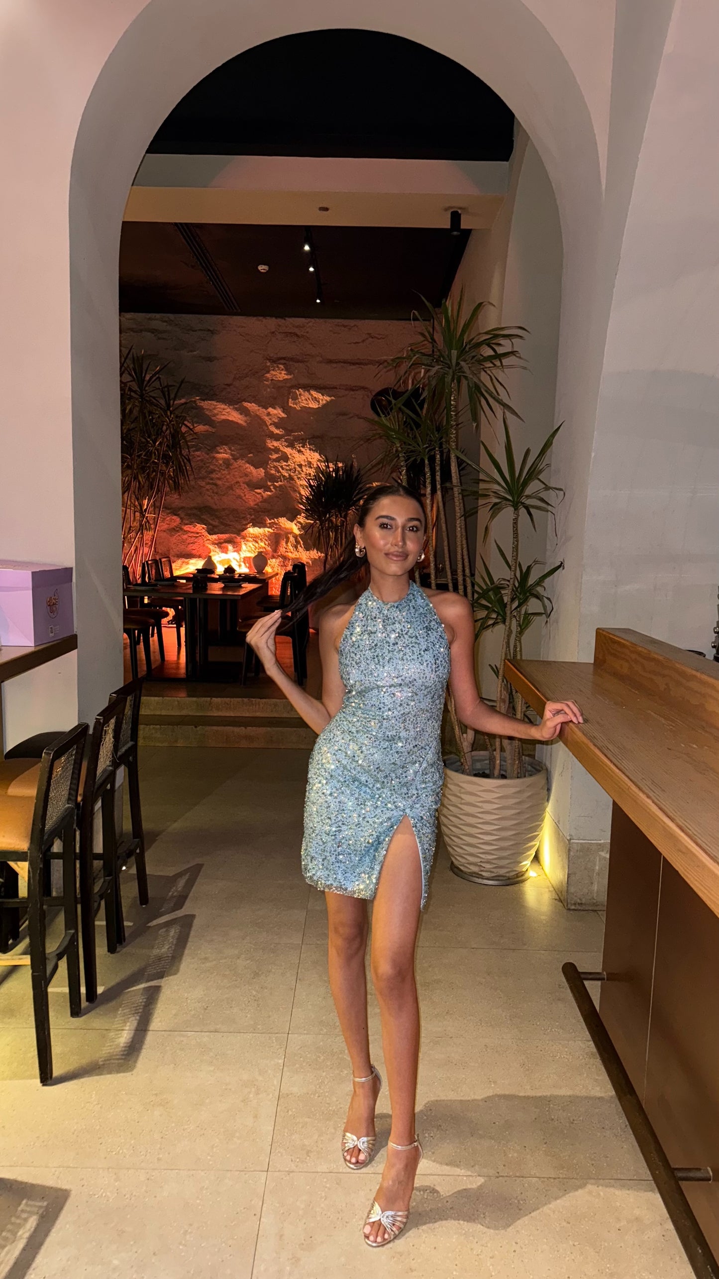 Blue Nateba Mini Dress