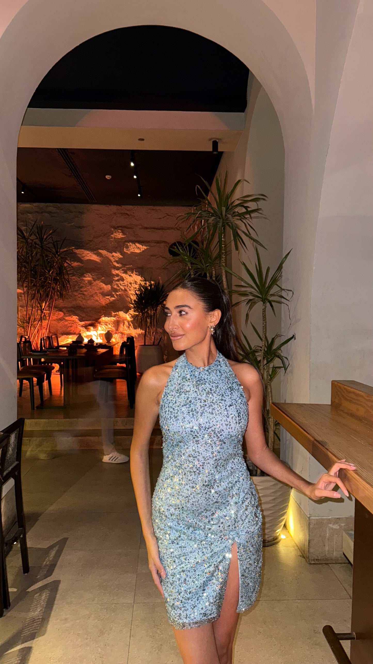 Blue Nateba Mini Dress