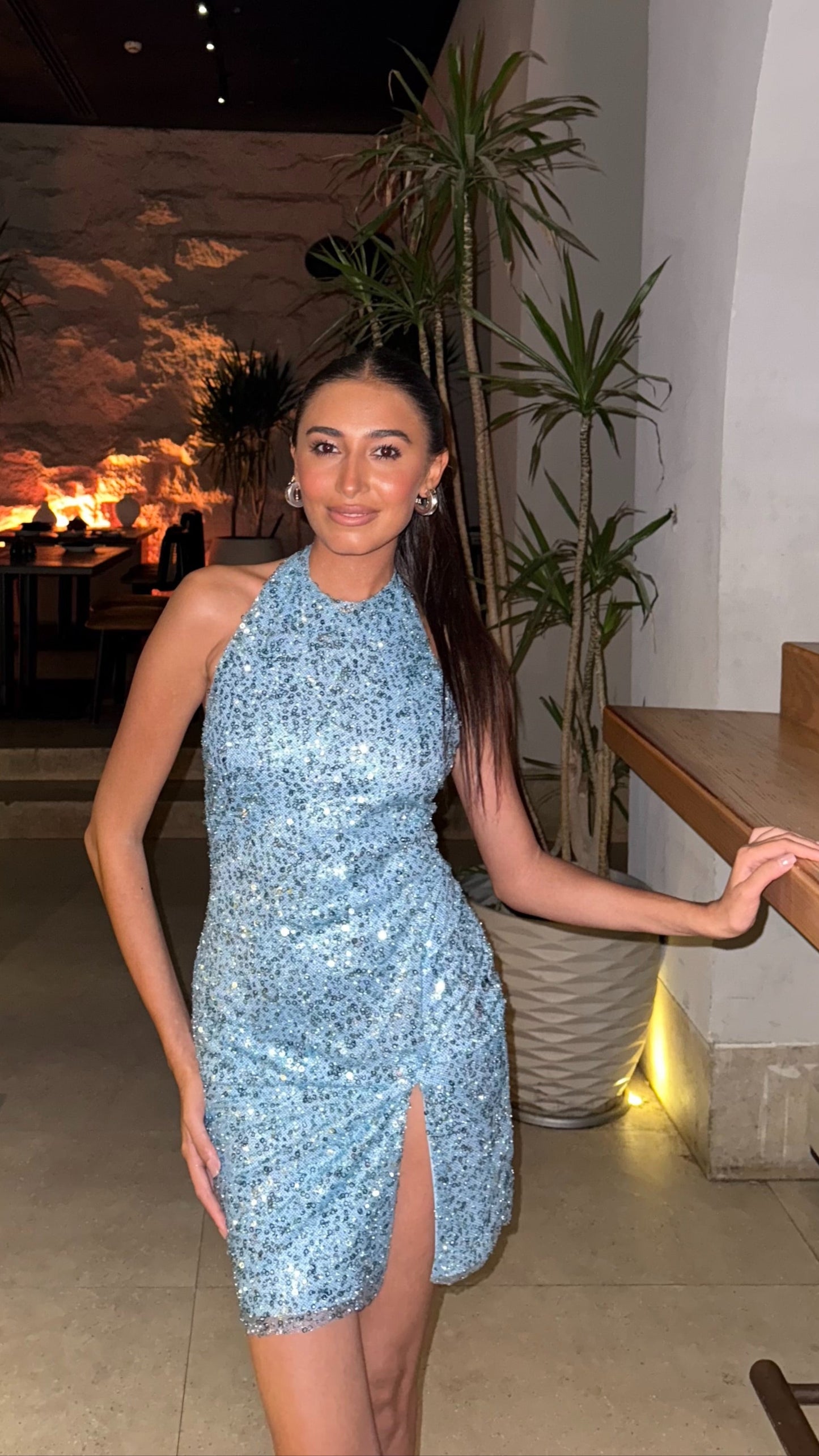 Blue Nateba Mini Dress