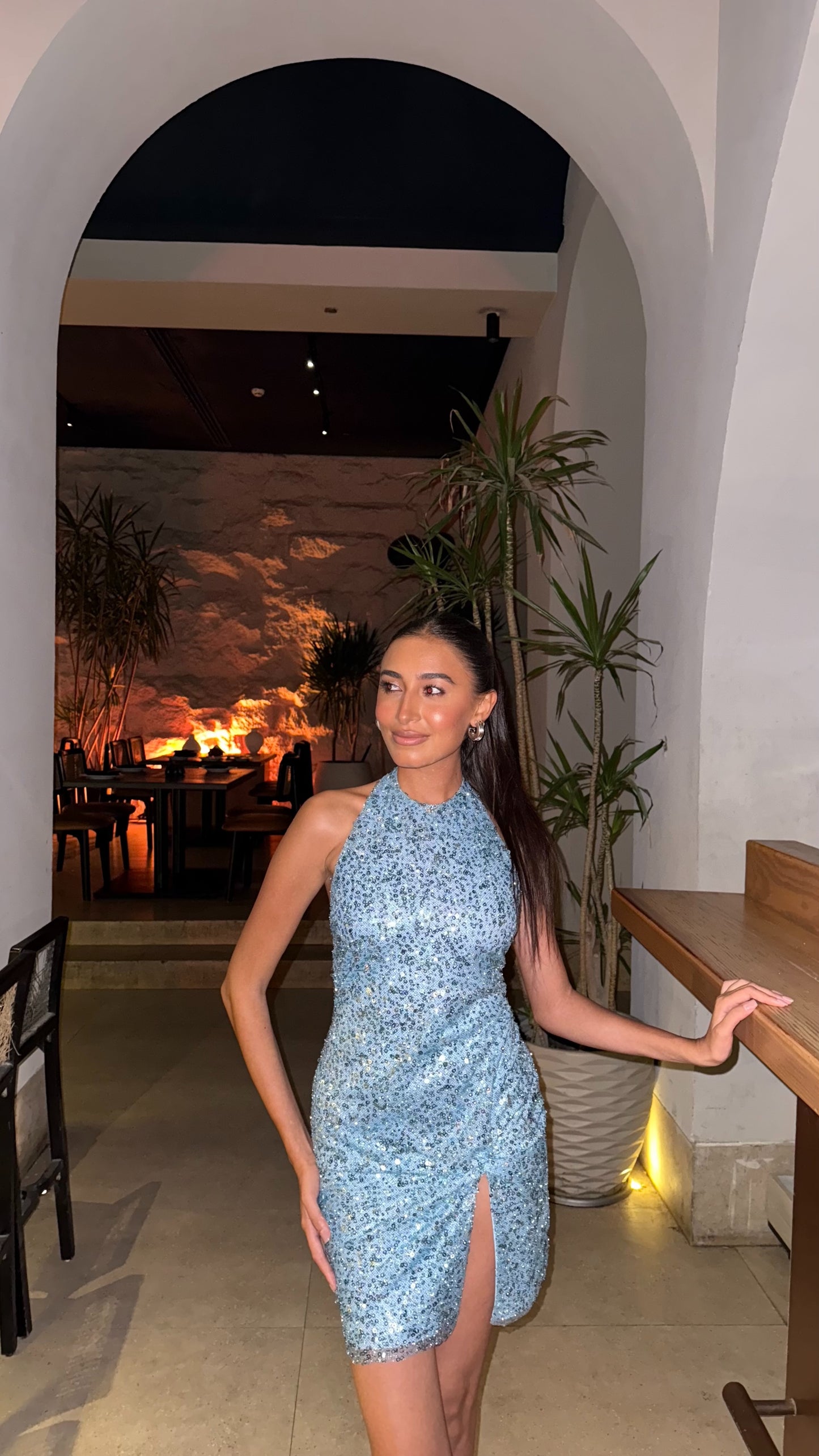 Blue Nateba Mini Dress