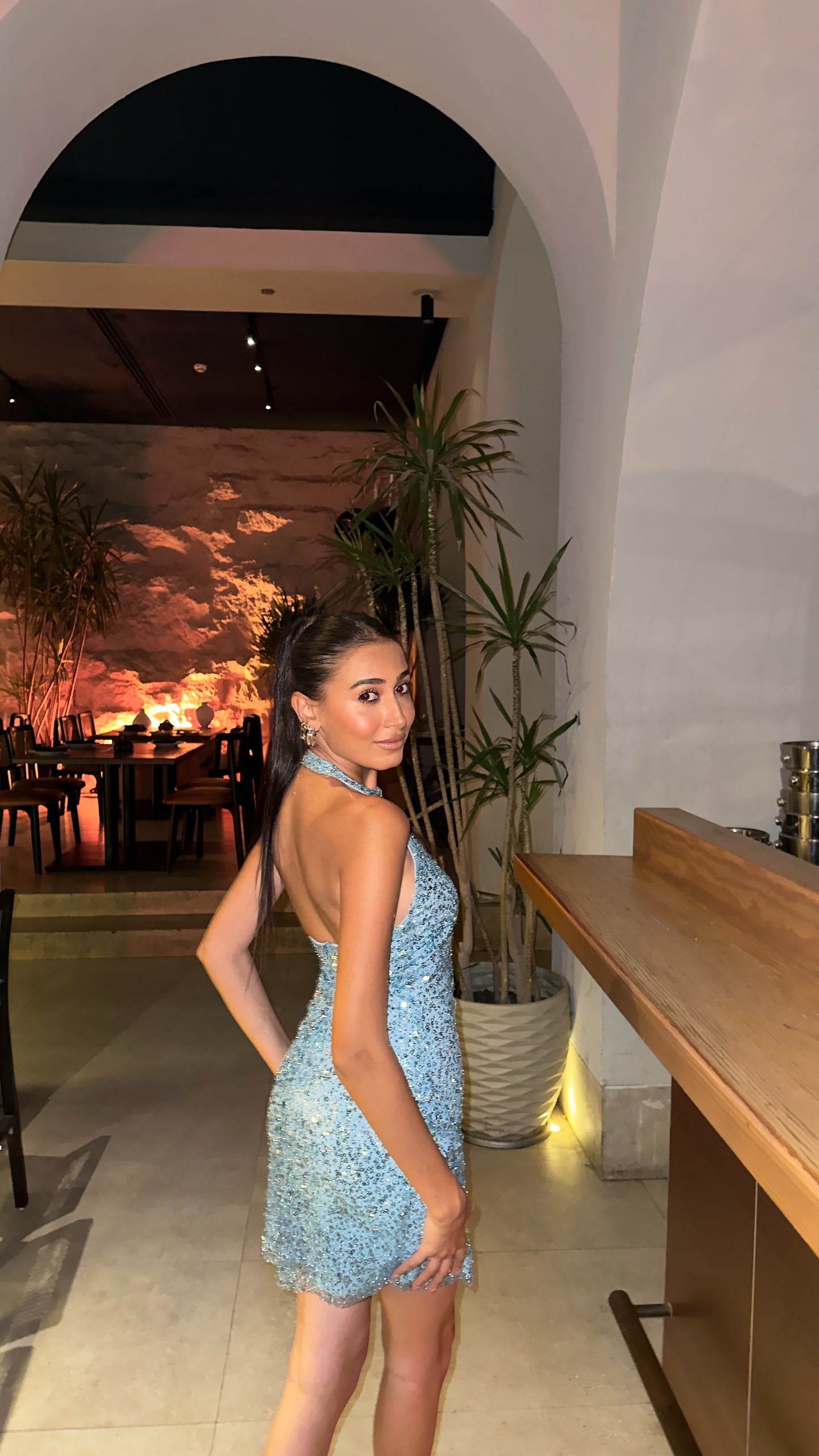 Blue Nateba Mini Dress