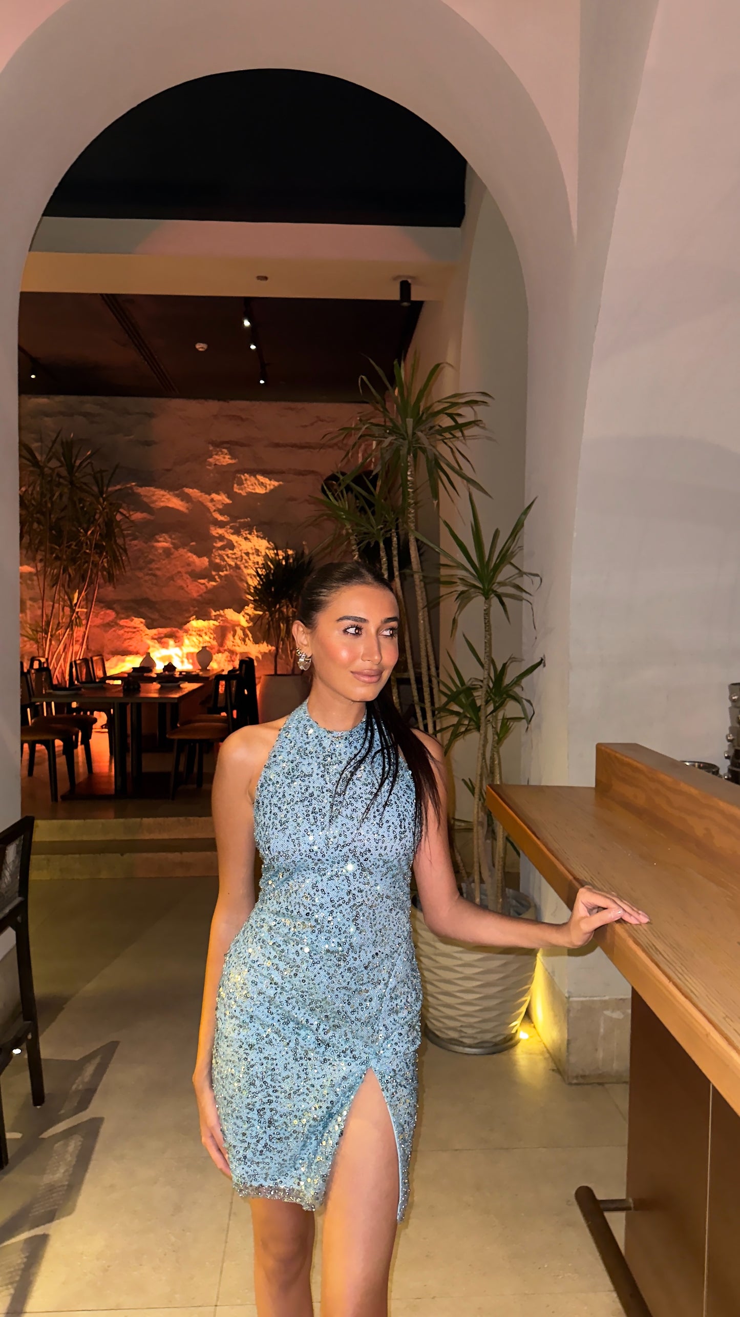 Blue Nateba Mini Dress