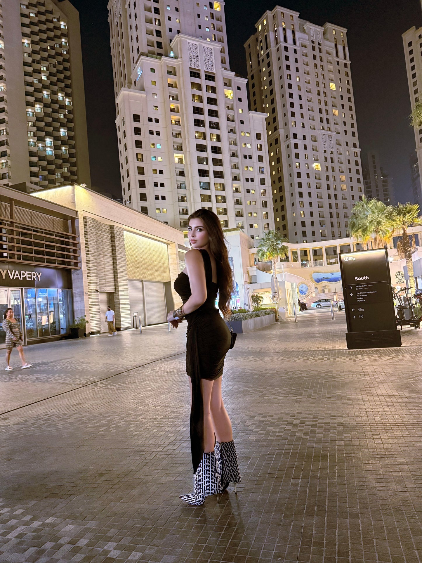 black Rose Detail Dress