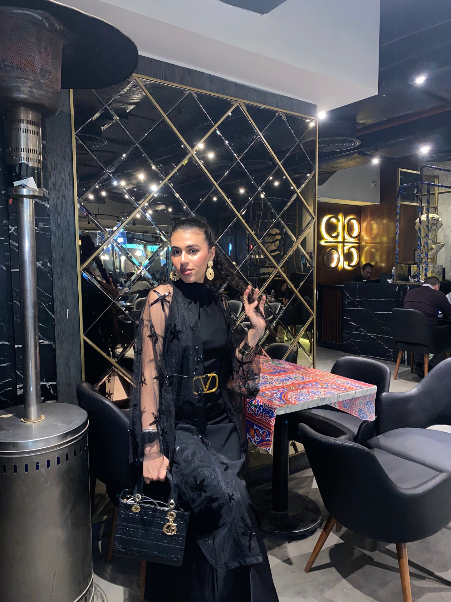 black tulle kimono 120 cm