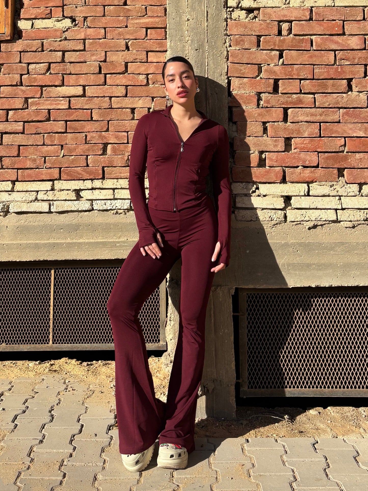 Burgundy  SCUBA FABRIC SET