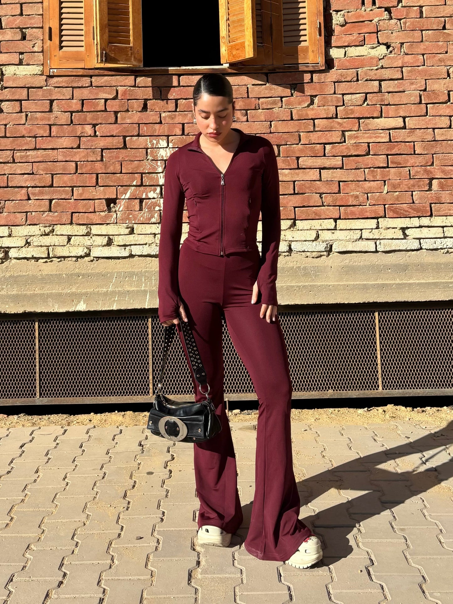 Burgundy  SCUBA FABRIC SET