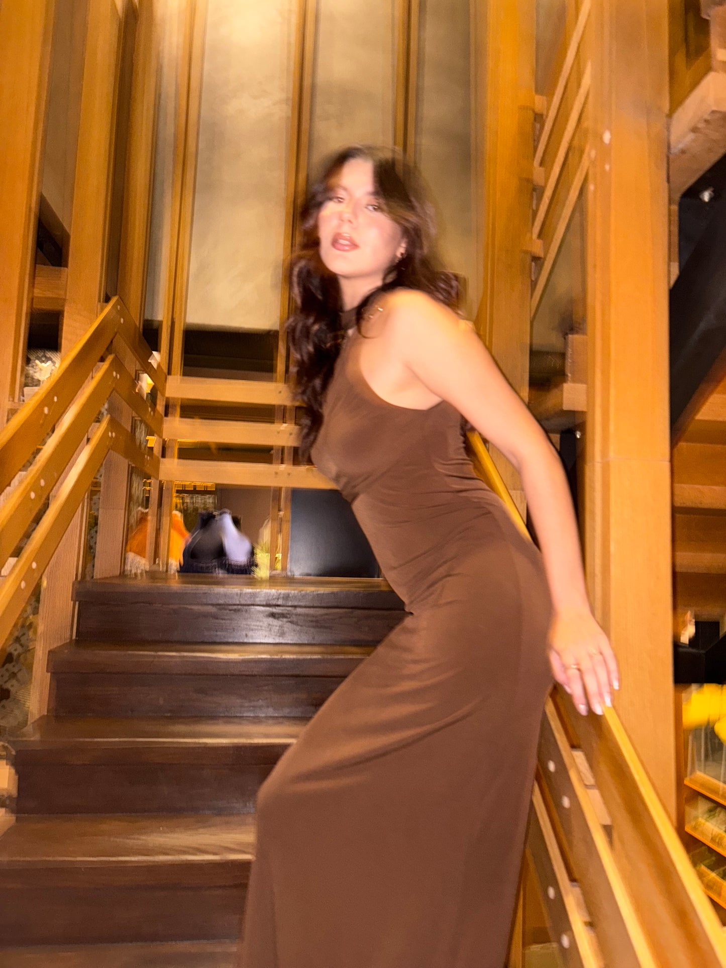 Brown Marcia Long Dress