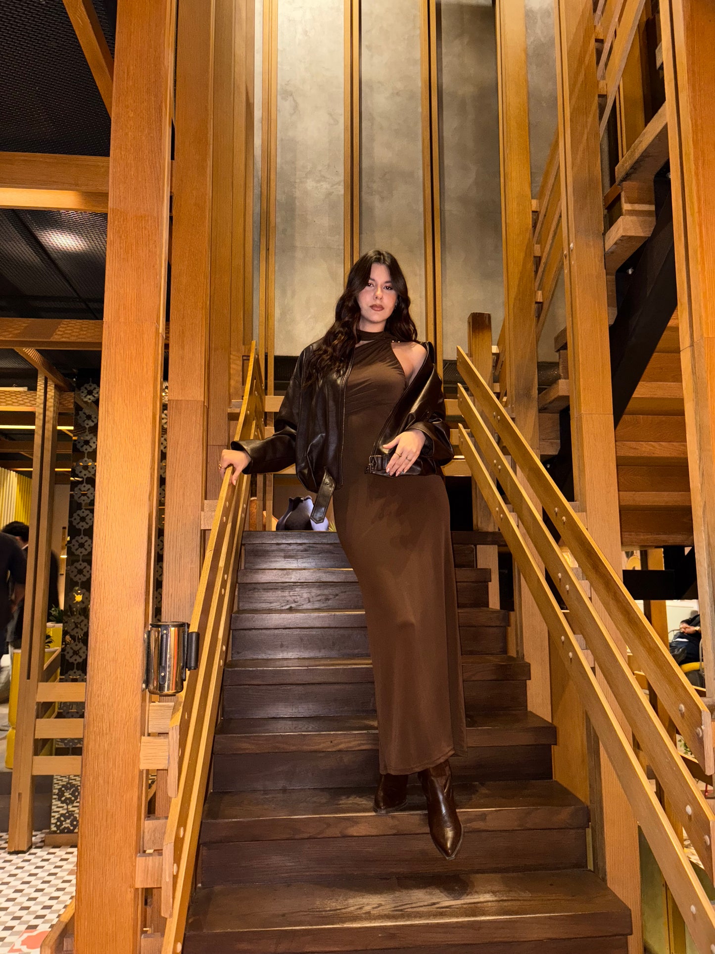 Brown Marcia Long Dress