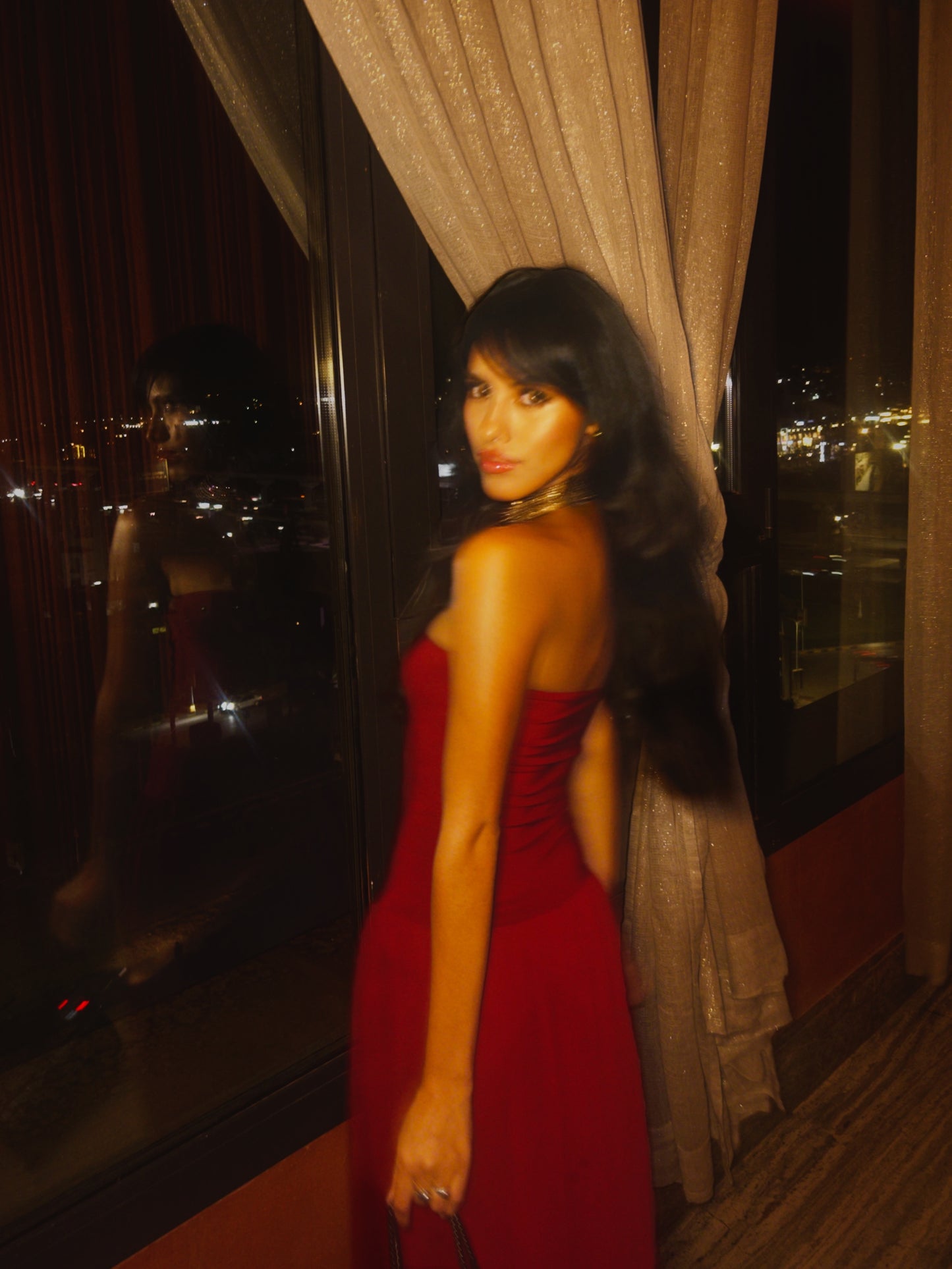 Burgundy Damson Long Dress