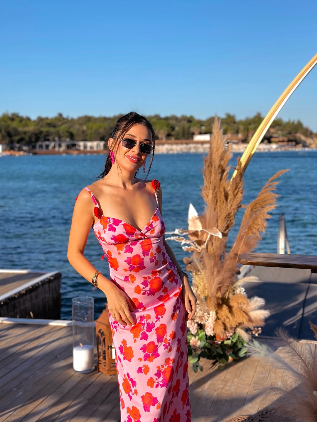 Pink Margot Floral Patterned Dress