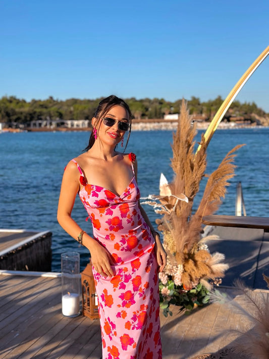 Pink Margot Floral Patterned Dress