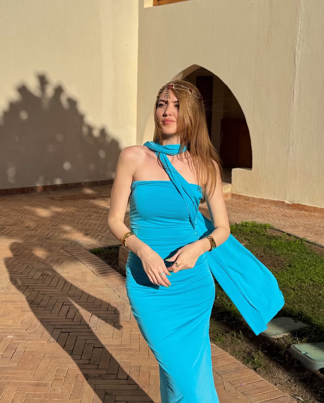 Blue Coraline Tie Dress