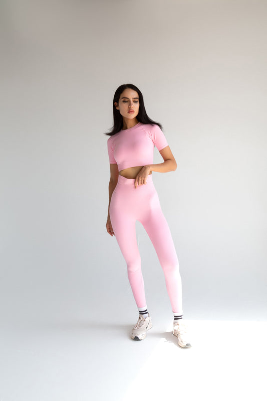 Pink Sport Set two pieces - Short sleeve