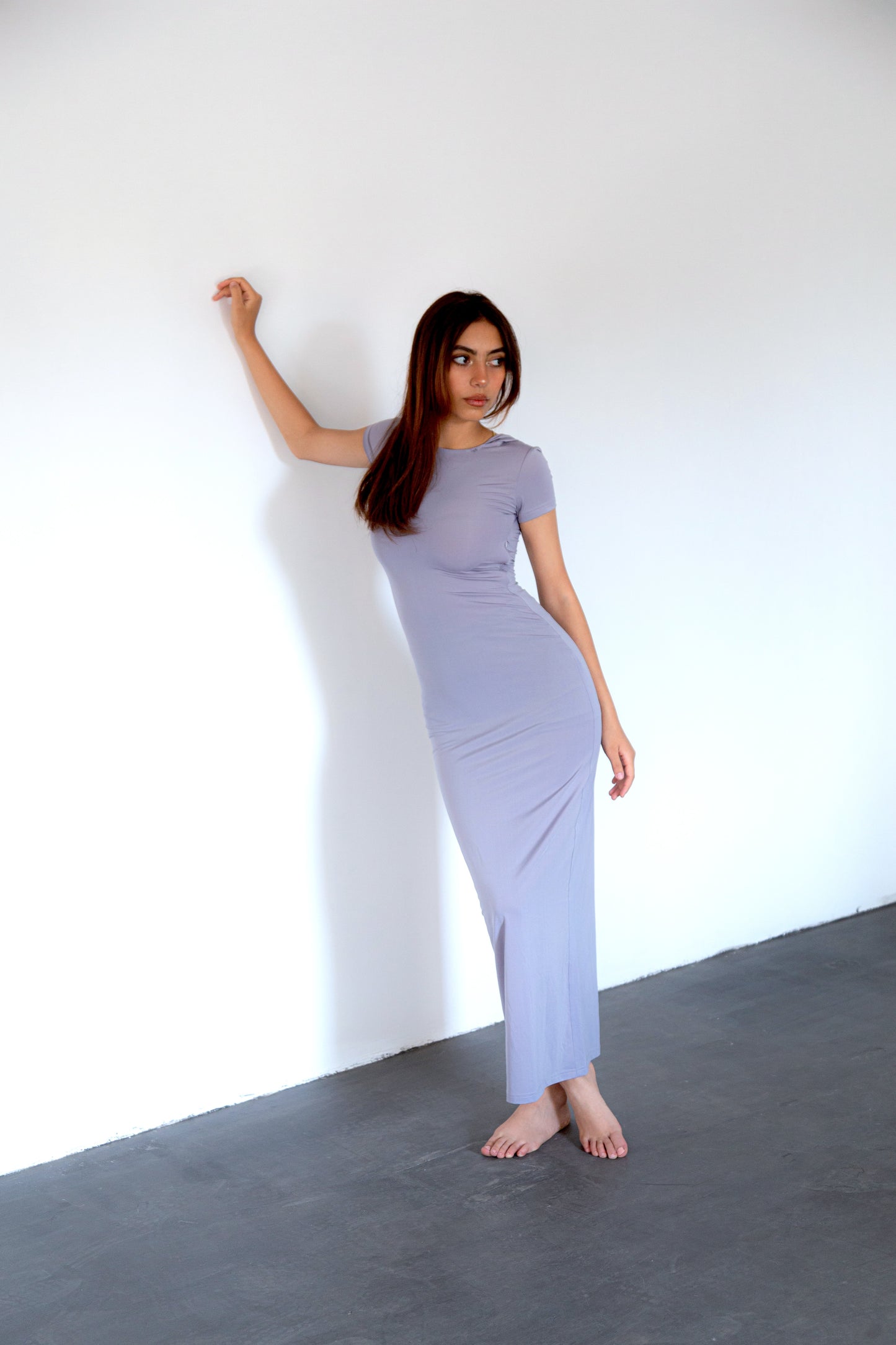 Gray DRESS - short sleeves
