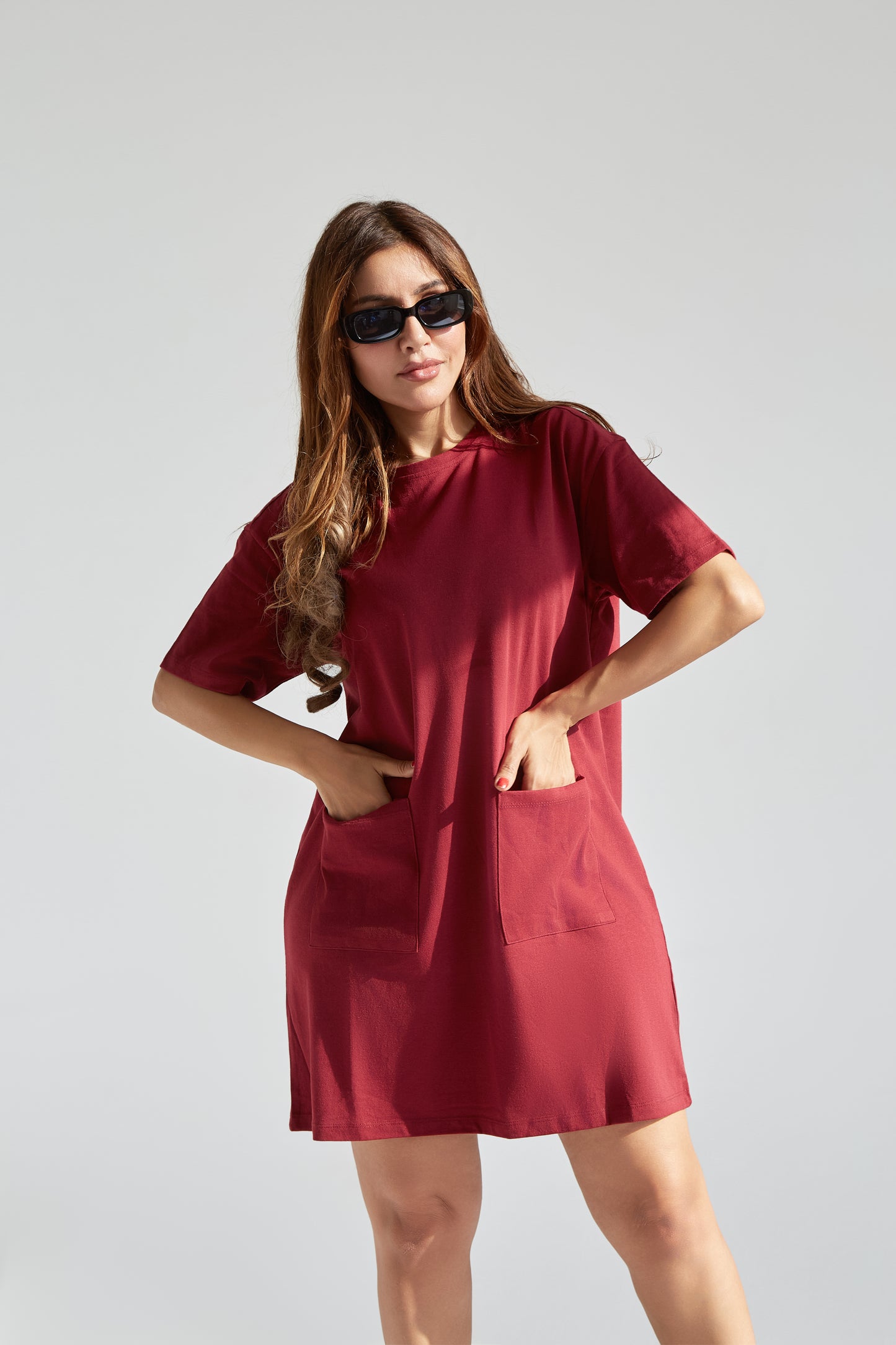 Red Pocket  Dress