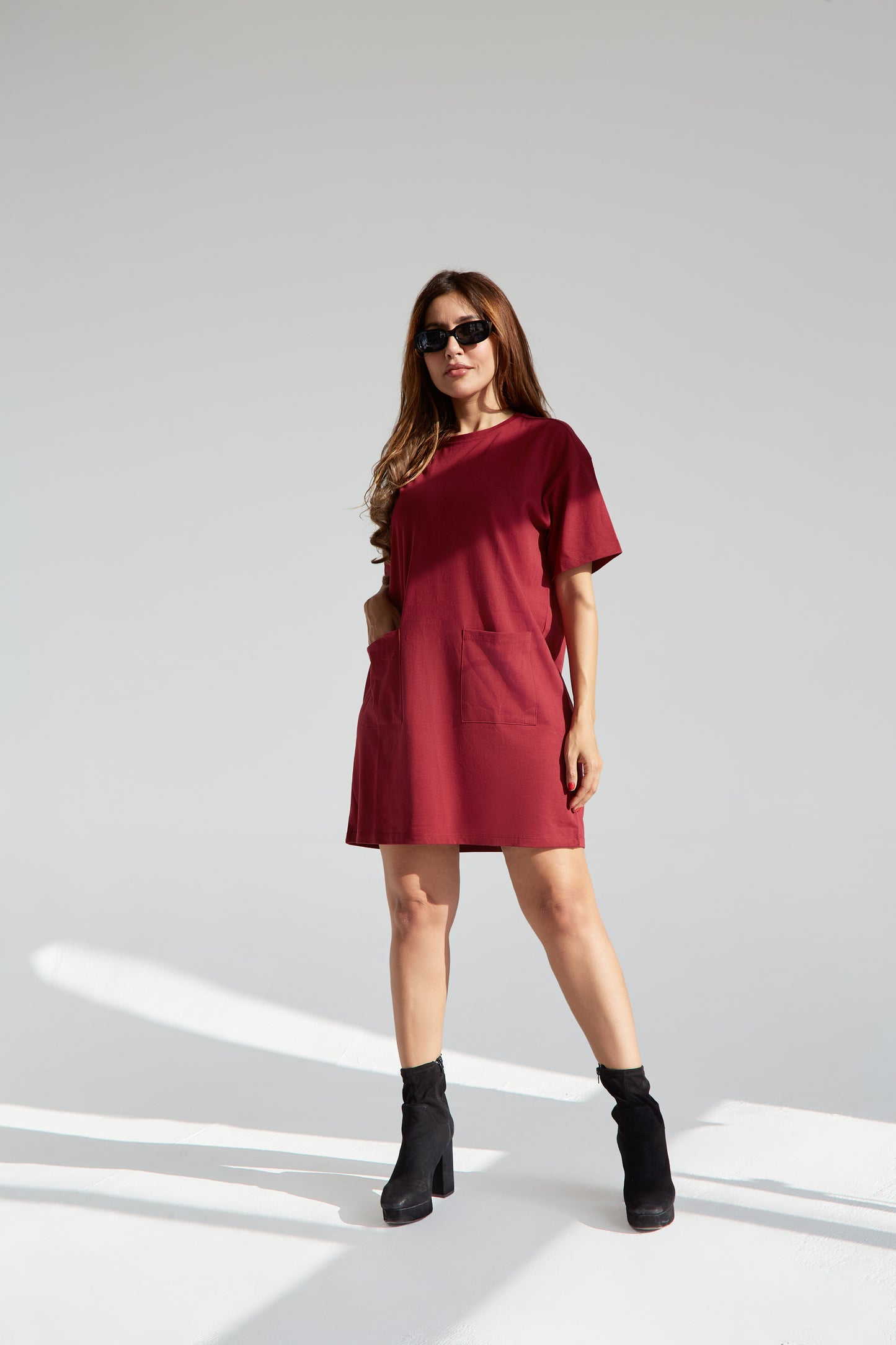 Red Pocket  Dress
