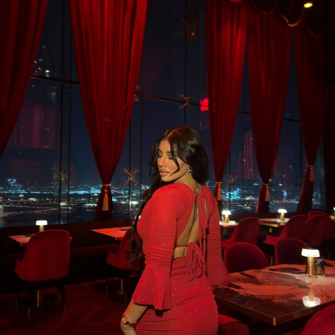 Red Spanish Sleeve Gathered Mini Dress