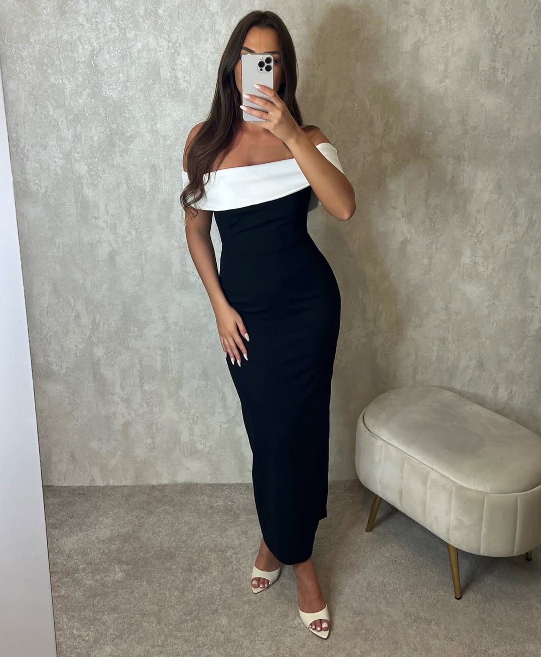 Black Raina Two Tone Dress