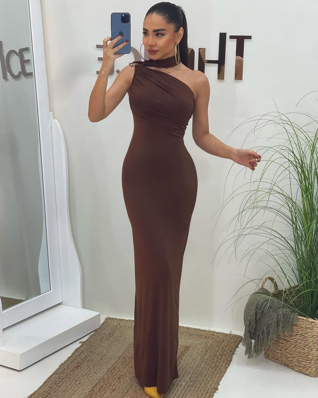 Brown Marcia Long Dress