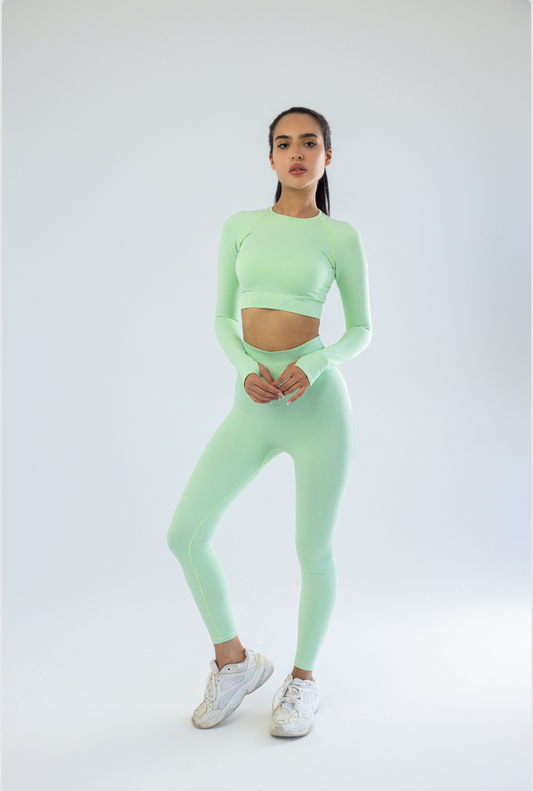 Green Sport Set two pieces - long sleeve