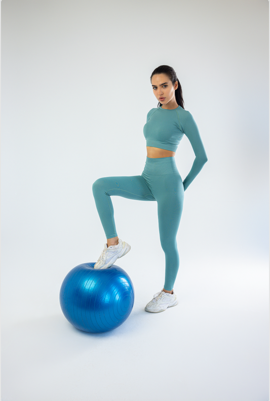 dark green Sport Set two pieces -long sleeve
