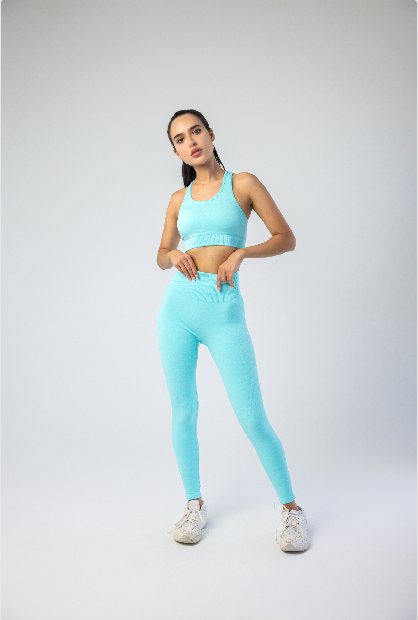 Cyan Sport Set two pieces - sleeveless