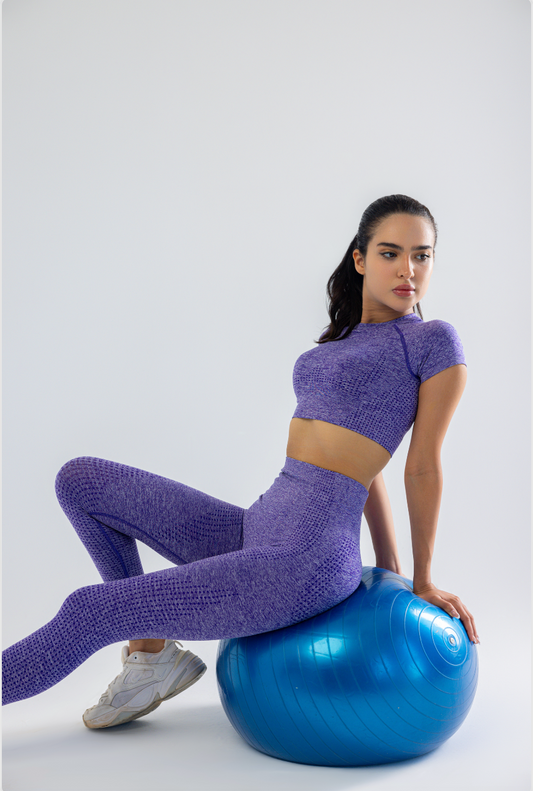 Purple Sport Set two pieces - Short sleeve