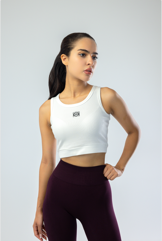 White Basic Cropped top