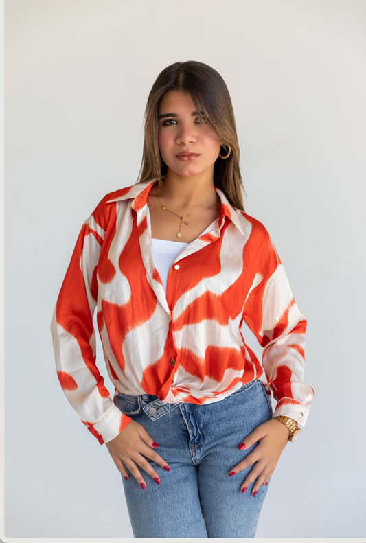 KNOTTED PRINTED SHIRT
