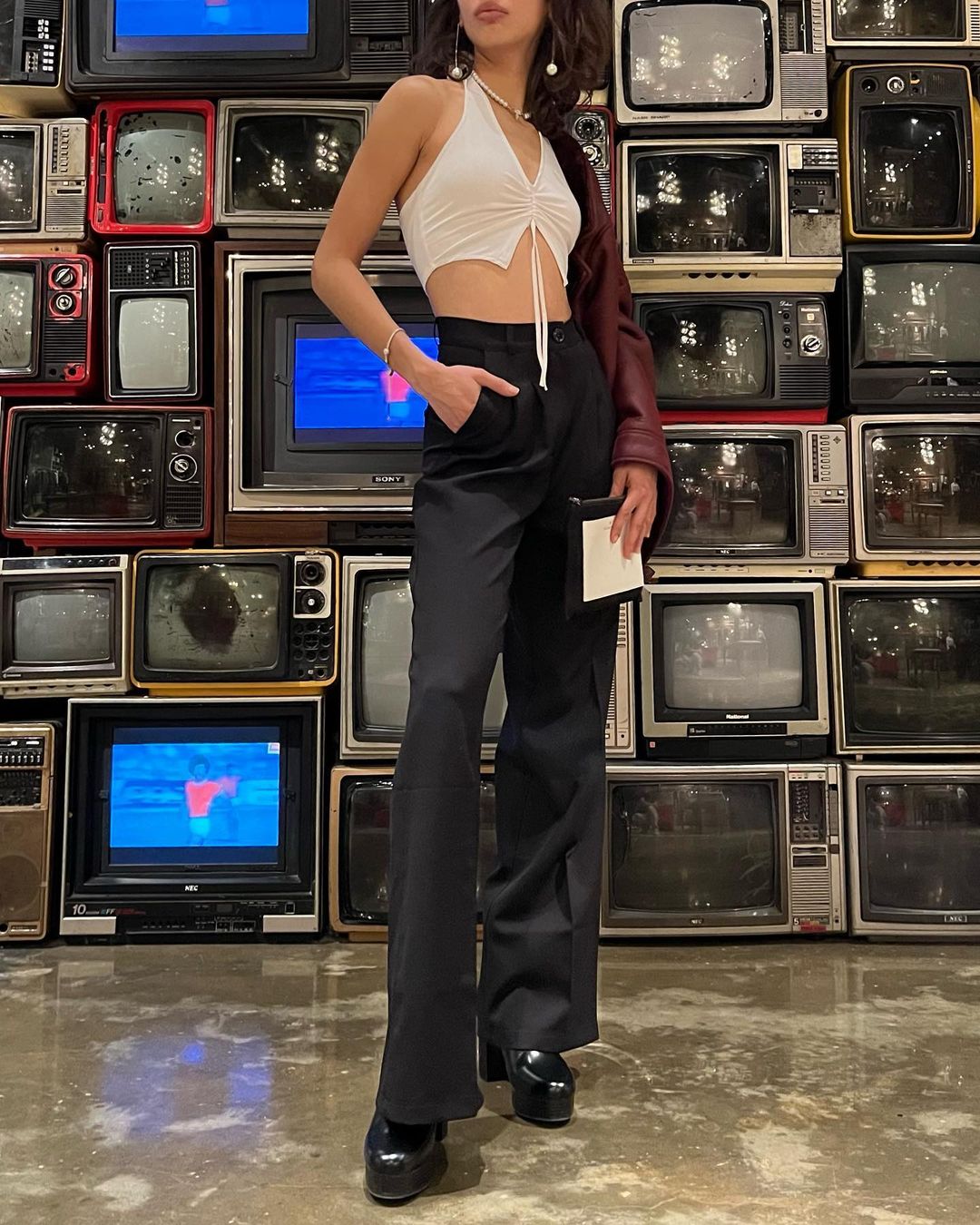 Black Fabric pants