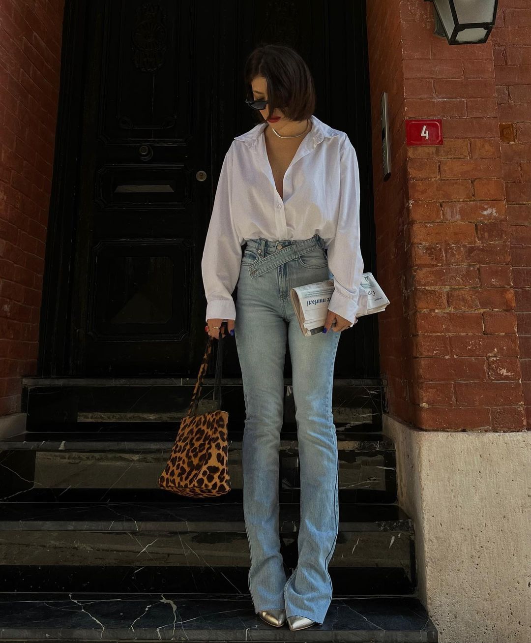 light blue criss cross jeans