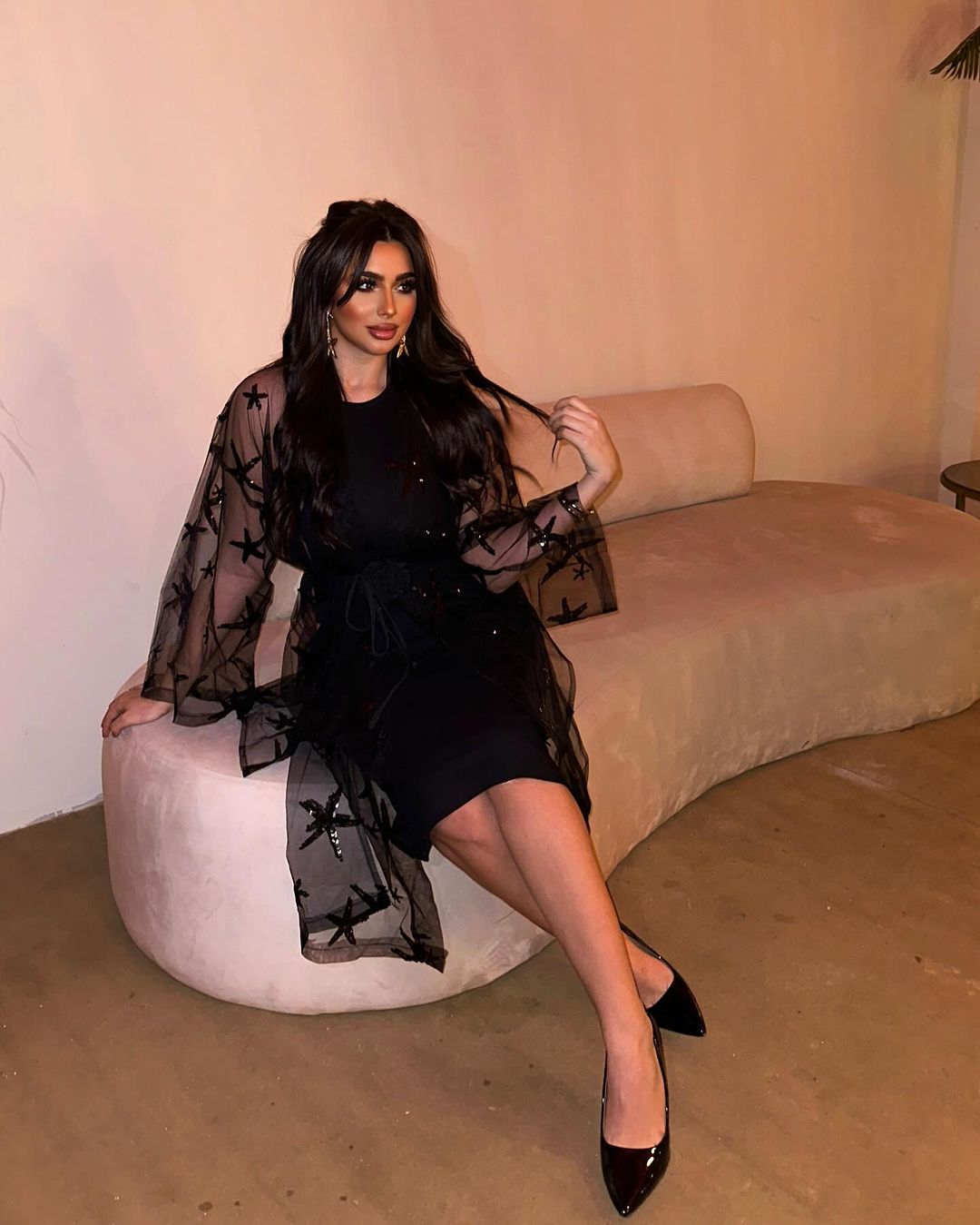 black tulle kimono 120 cm