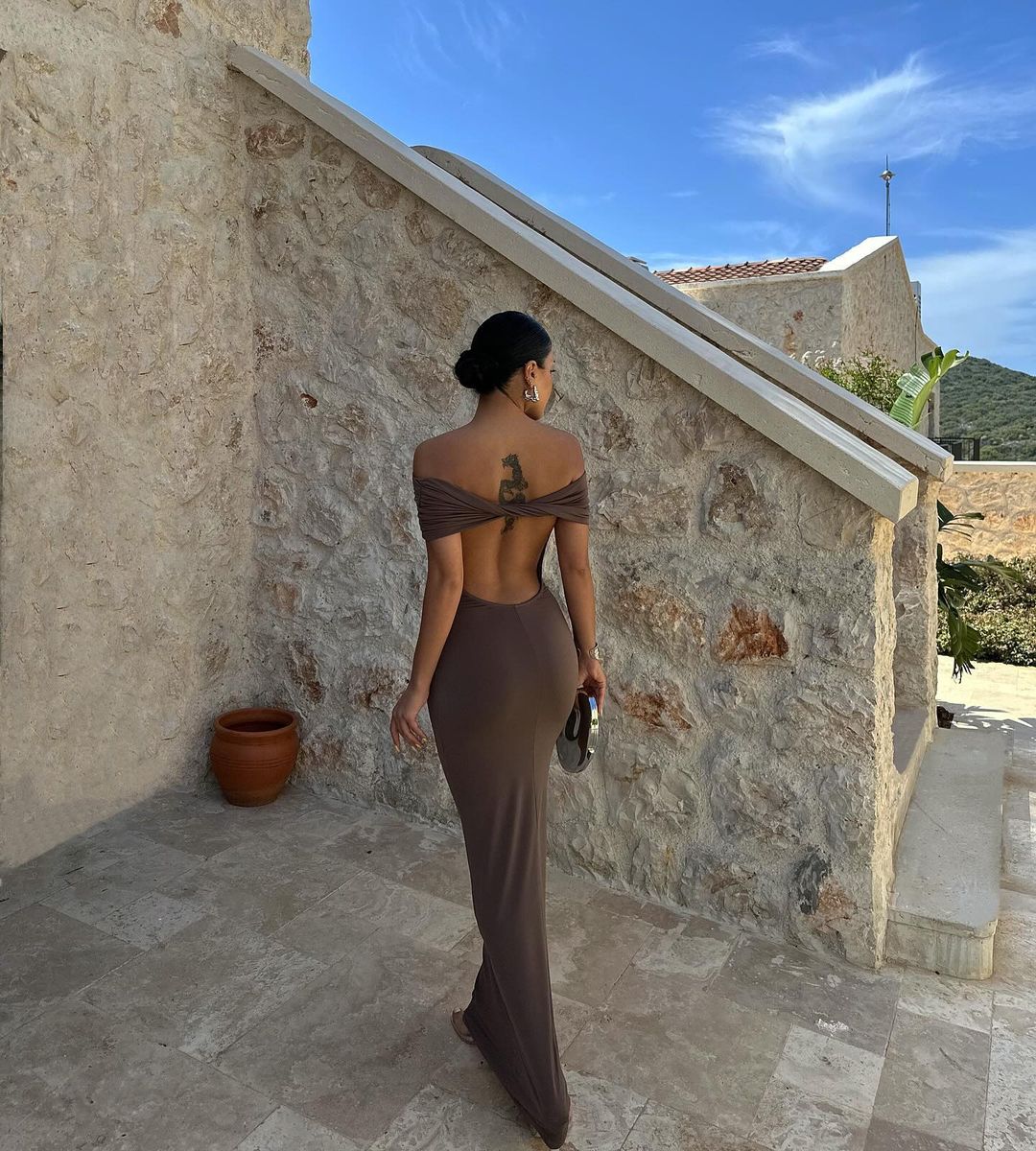 Brunella Back Detailed Dress