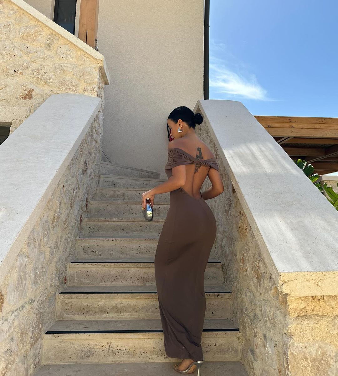 Brunella Back Detailed Dress