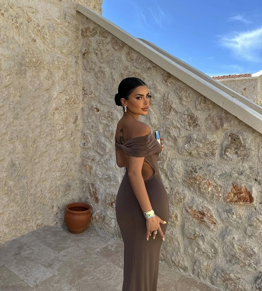 Brunella Back Detailed Dress
