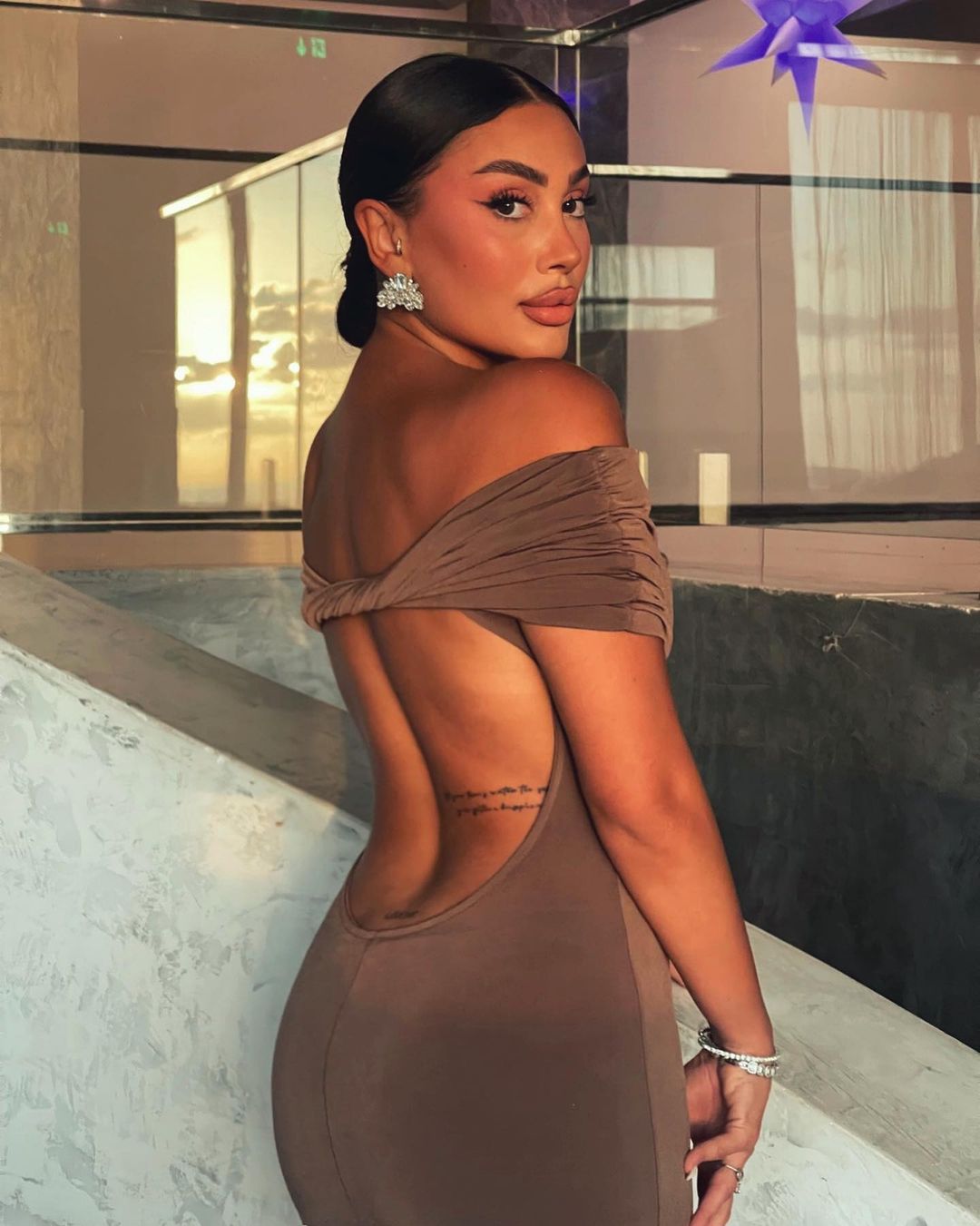 Brunella Back Detailed Dress