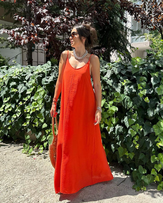 Orange COTTON AEROBIN DRESS