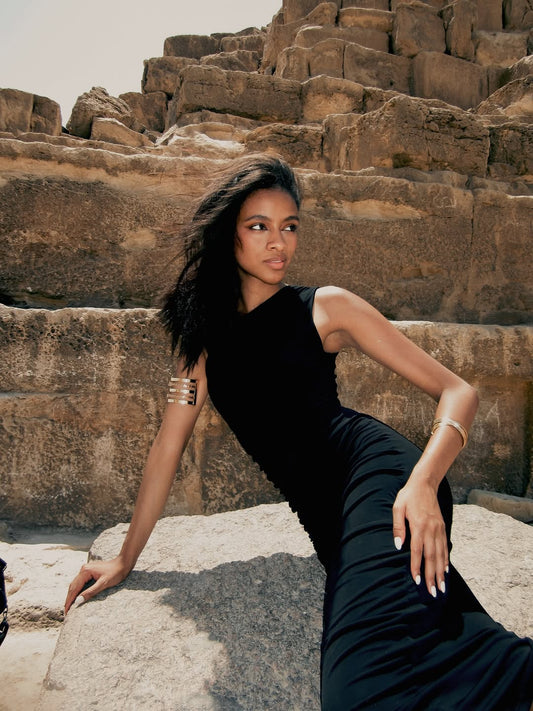 Black one shoulder dress